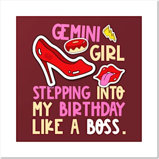 Gemini Girl Horoscope Heels Stepping Birthday Like Boss Cool Posters and Art